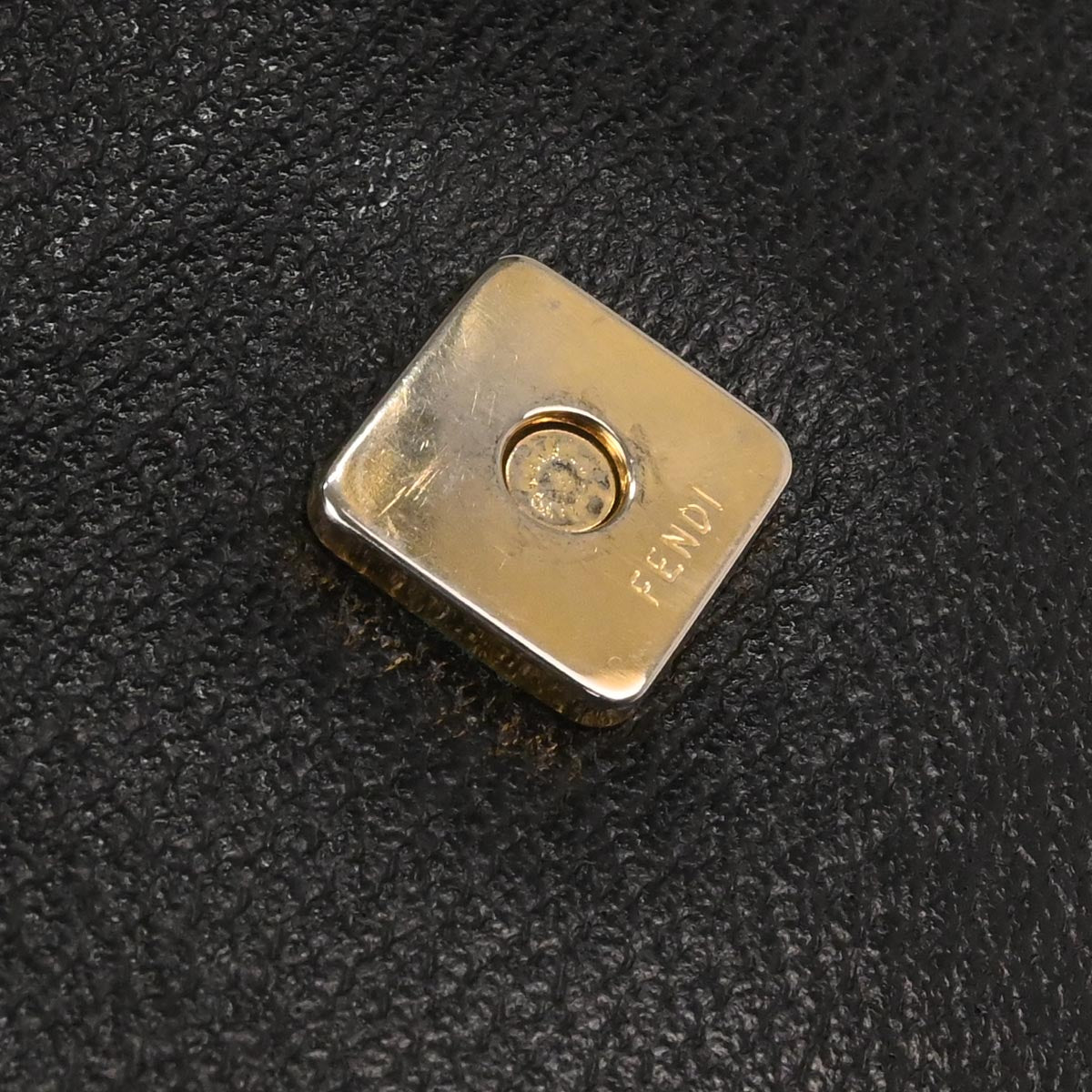 Fendi Black Leather Baguette Handbag