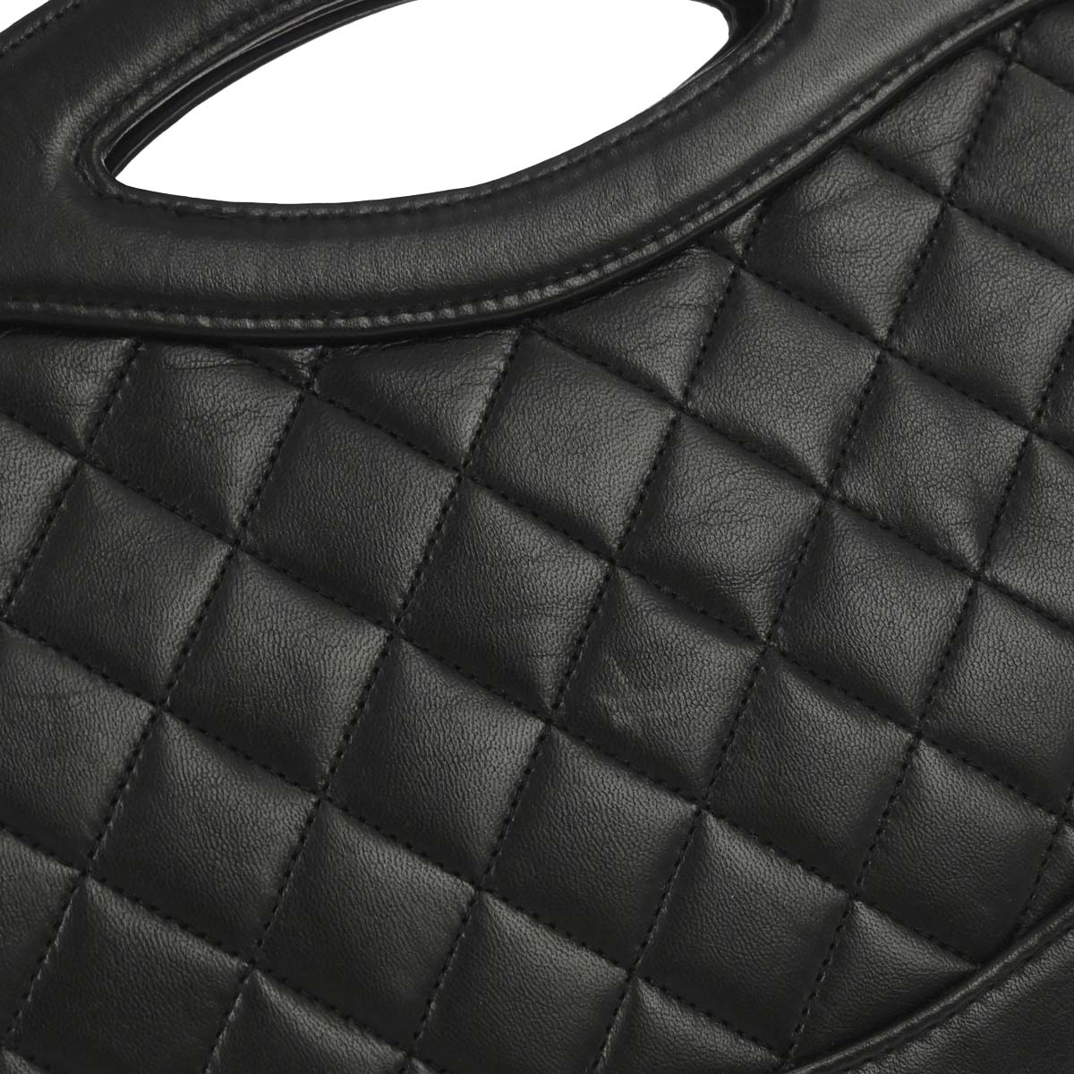 Chanel 1989-1991 Black Lambskin 2way Shoulder Handbag