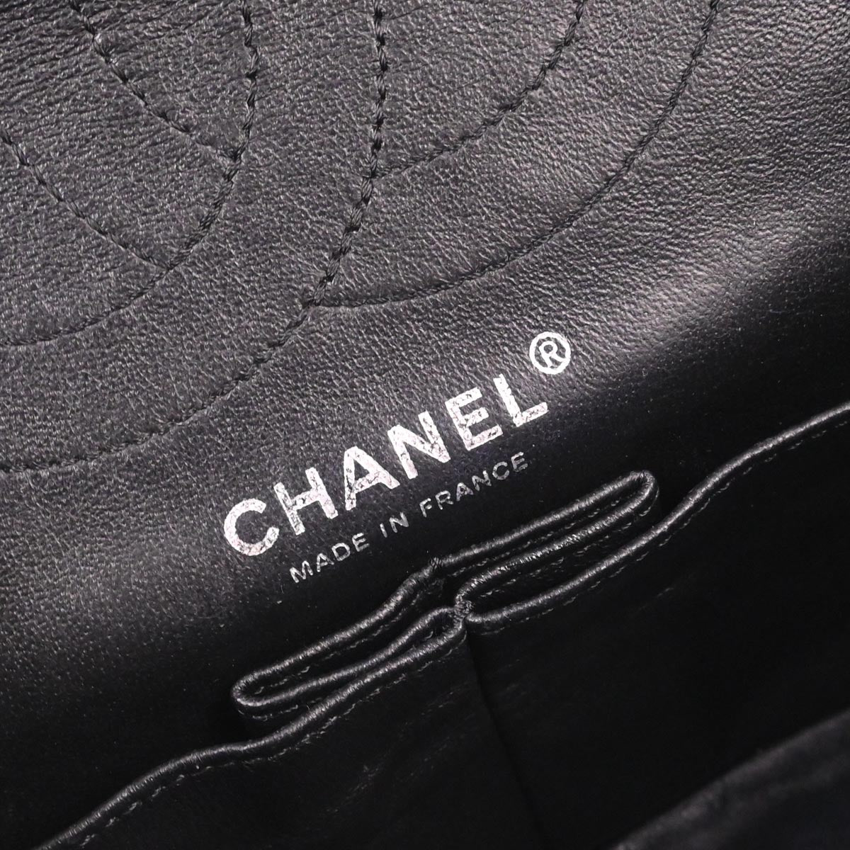 Chanel Black Tweed 2.55 Medium Classic Double Flap Shoulder Bag