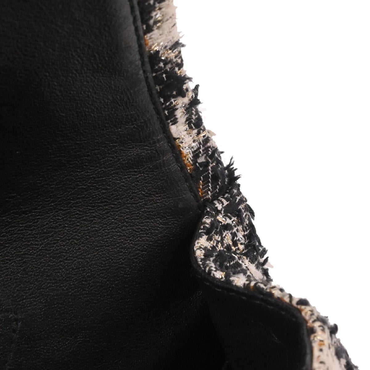 Chanel Black Tweed 2.55 Medium Classic Double Flap Shoulder Bag