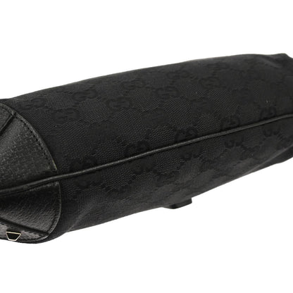 Gucci Black Canvas New-Jackie GG Hobo Handbag