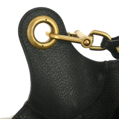 Gucci Black Canvas New Jackie GG Hobo Handbag