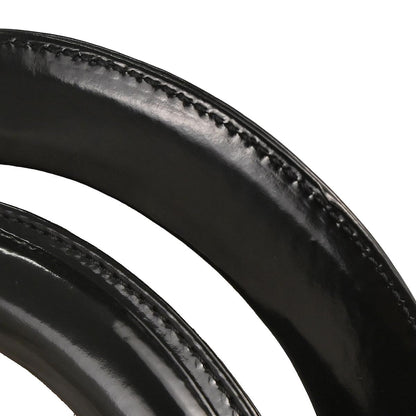 Christian Dior Black Patent Leather Cannage Lady Dior Shoulder Handbag