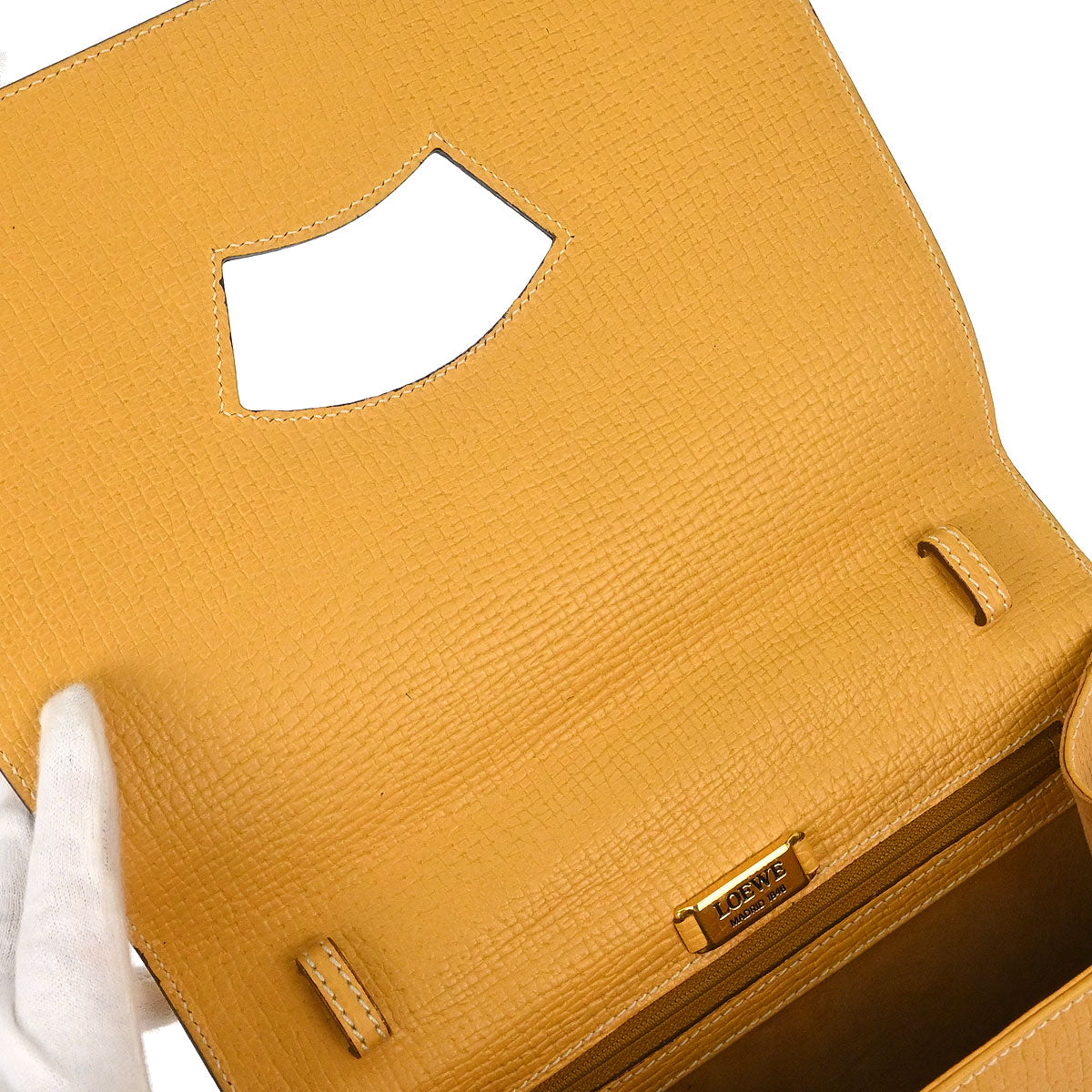 Loewe Yellow Barcelona 2way Shoulder Handbag