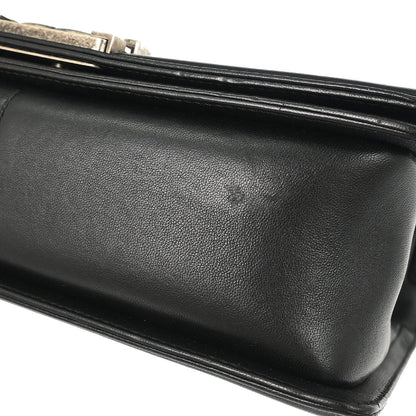 Boy Chanel Black Lambskin Medium Shoulder Bag