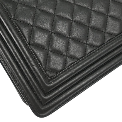 Boy Chanel Black Lambskin Medium Shoulder Bag