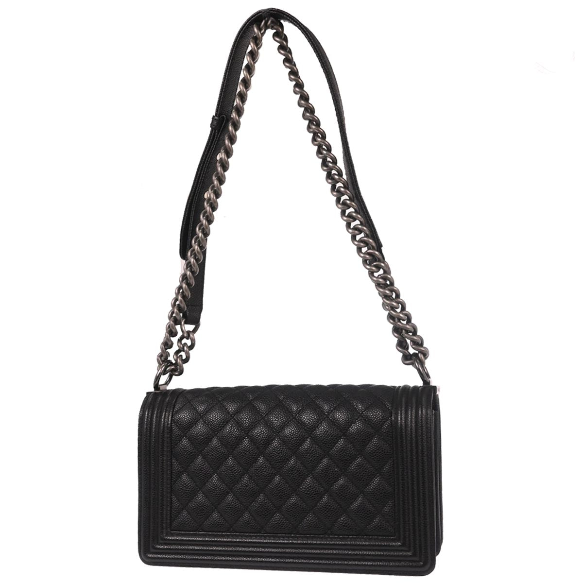 Boy Chanel Black Caviar Skin Medium Shoulder Bag