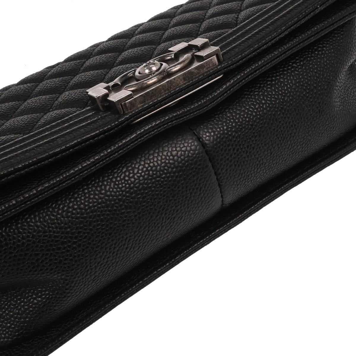 Boy Chanel Black Caviar Skin Medium Shoulder Bag