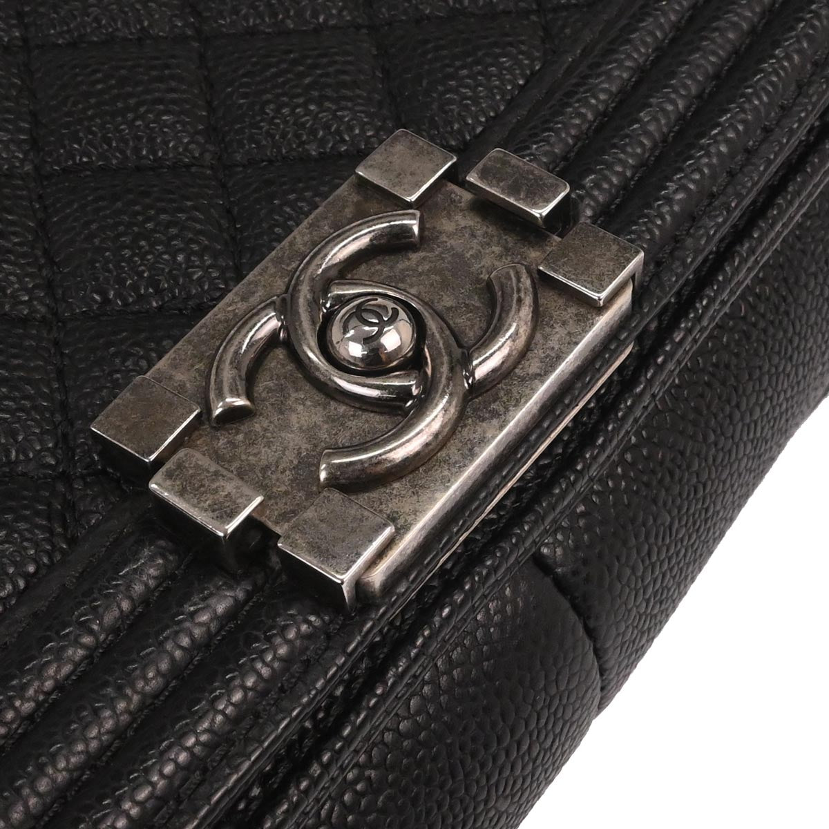 Boy Chanel Black Caviar Skin Medium Shoulder Bag