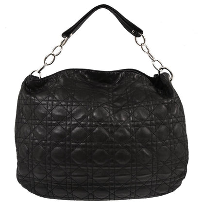 Christian Dior Black Lambskin Cannage Handbag