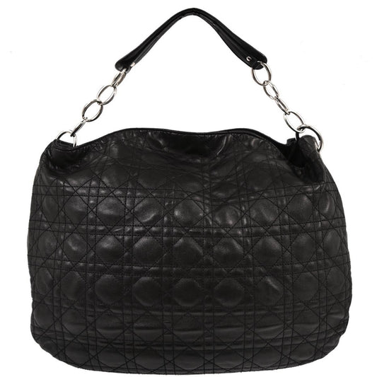 Christian Dior Black Lambskin Cannage Handbag