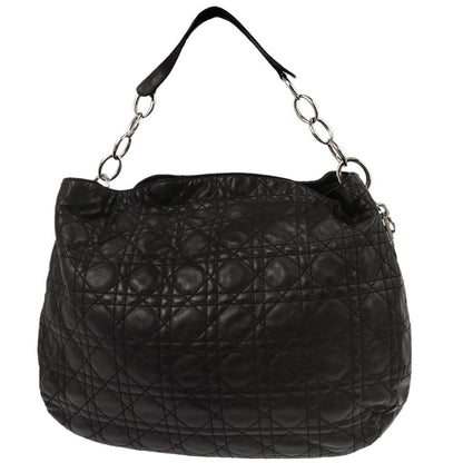 Christian Dior Black Lambskin Cannage Handbag