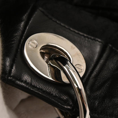 Christian Dior Black Lambskin Cannage Handbag
