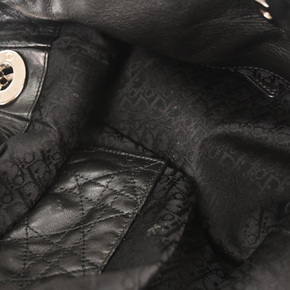 Christian Dior Black Lambskin Cannage Handbag
