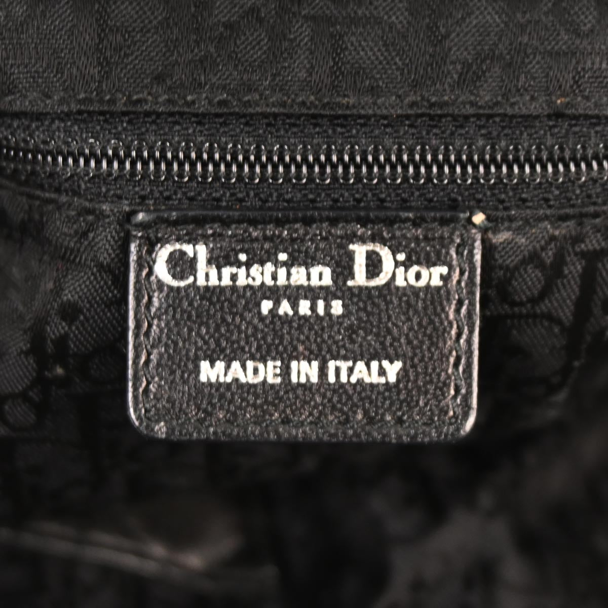 Christian Dior Black Lambskin Cannage Handbag