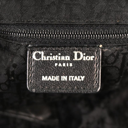 Christian Dior Black Lambskin Cannage Handbag