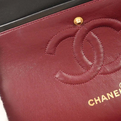 Chanel 1994-1996 Black Lambskin Medium Classic Double Flap Shoulder Bag