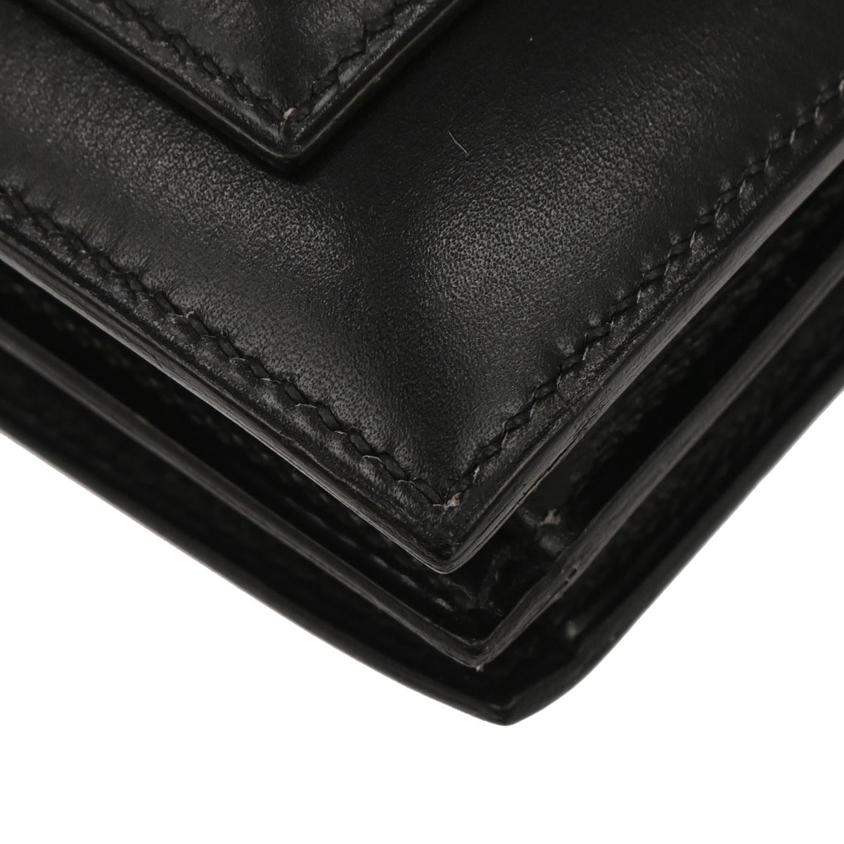 Hermes Black Box Calf Piano Handbag