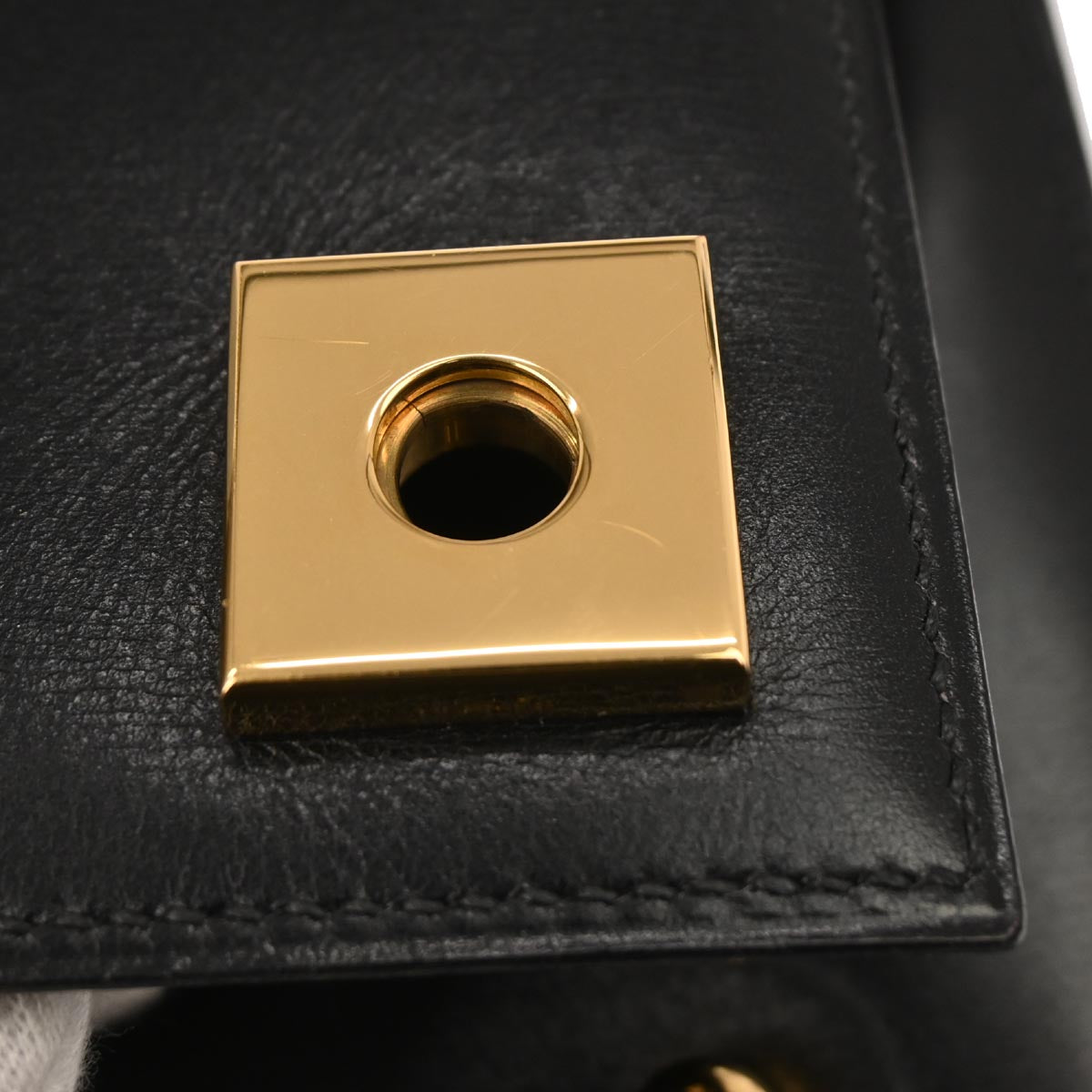 Hermes Black Box Calf Piano Handbag