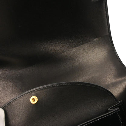 Hermes Black Box Calf Piano Handbag