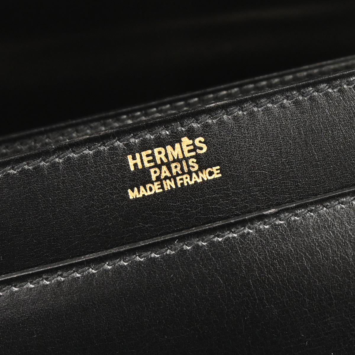 Hermes Black Box Calf Piano Handbag