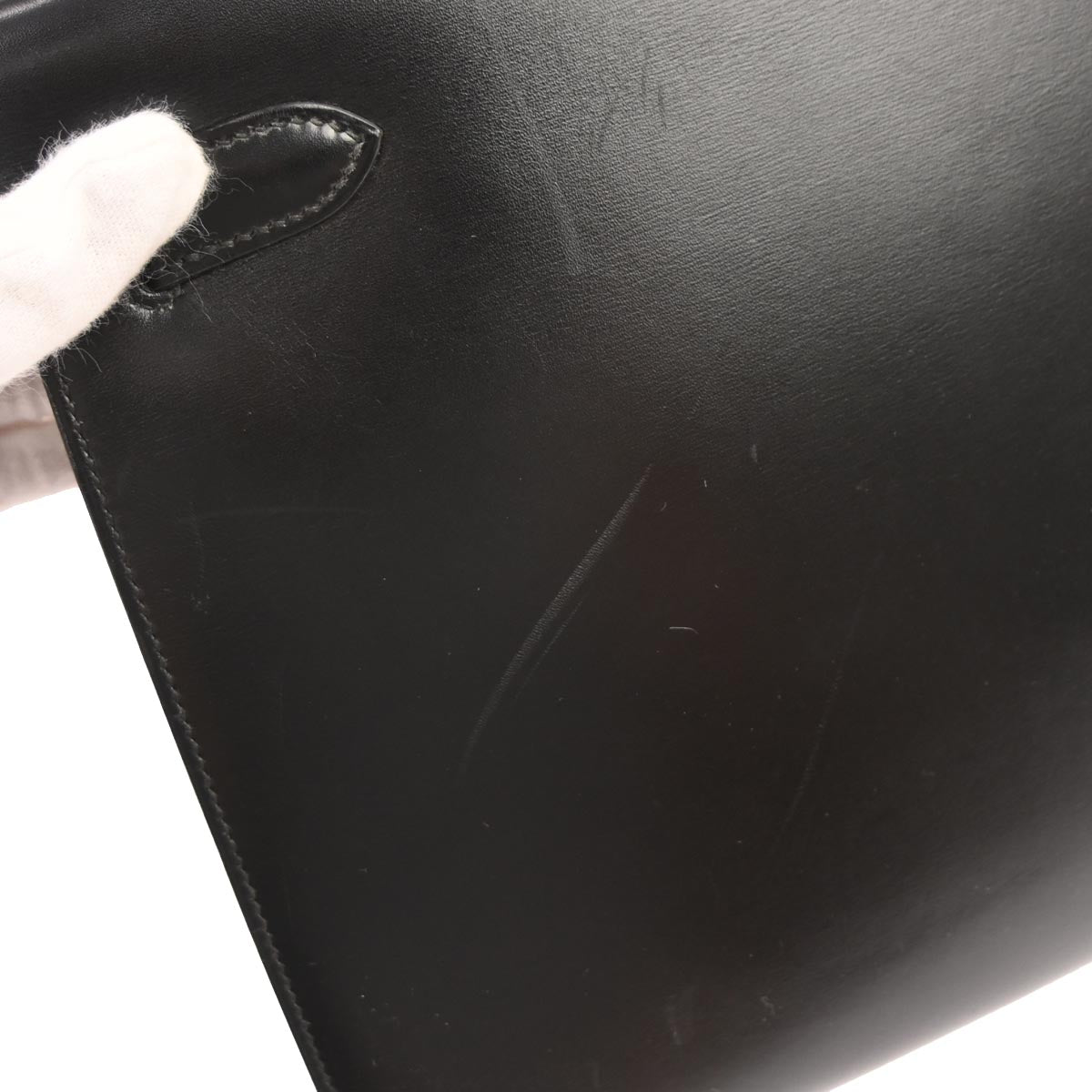 Hermes Black Box Calf Kelly 32 Sellier 2way Shoulder Handbag