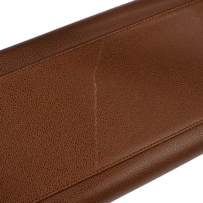 Chanel 1997-1999 Brown Caviar Skin Chain Tote Shoulder Bag