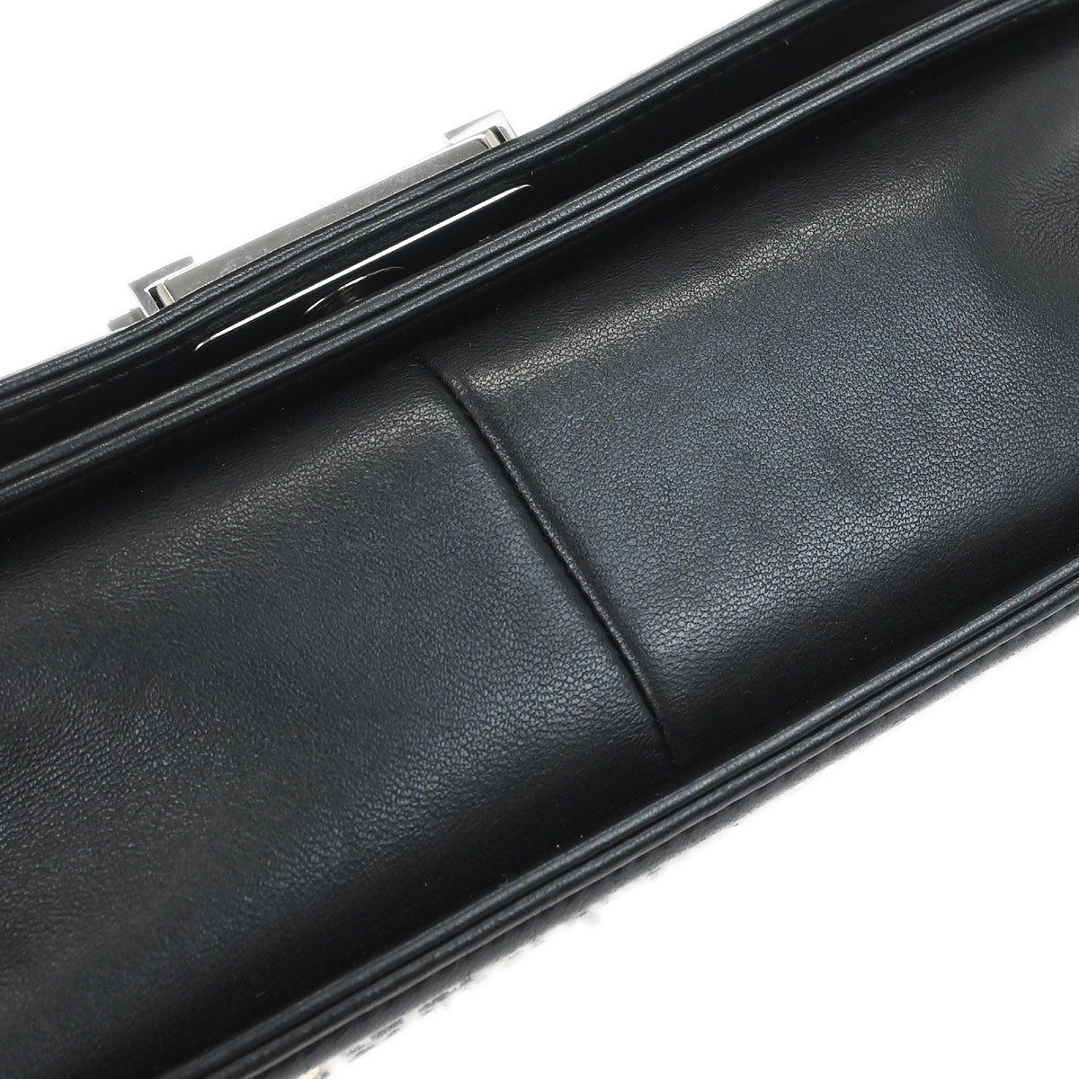 Boy Chanel 2017-2018 Black Lambskin Sequins Medium Shoulder Bag