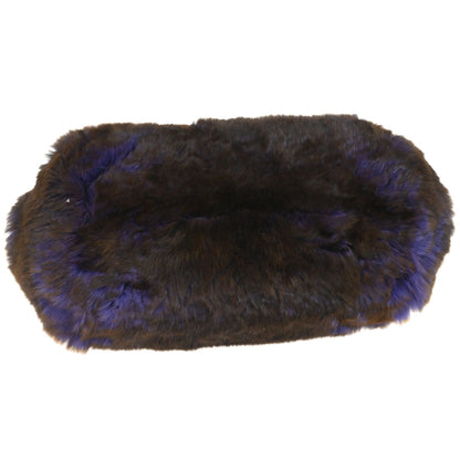 Chanel 2005-2006 Brown Purple Lapin Fur Shoulder Bag