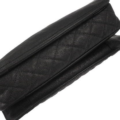 Chanel Black Caviar Skin Mademoiselle Lock Shoulder Bag