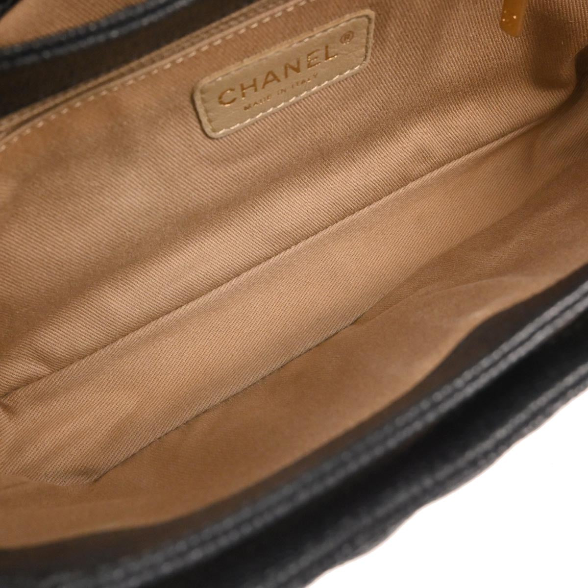 Chanel Black Caviar Skin Mademoiselle Lock Shoulder Bag