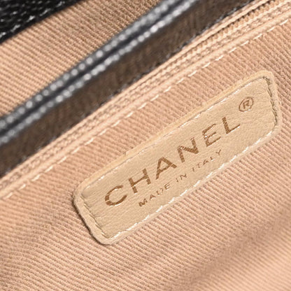 Chanel Black Caviar Skin Mademoiselle Lock Shoulder Bag