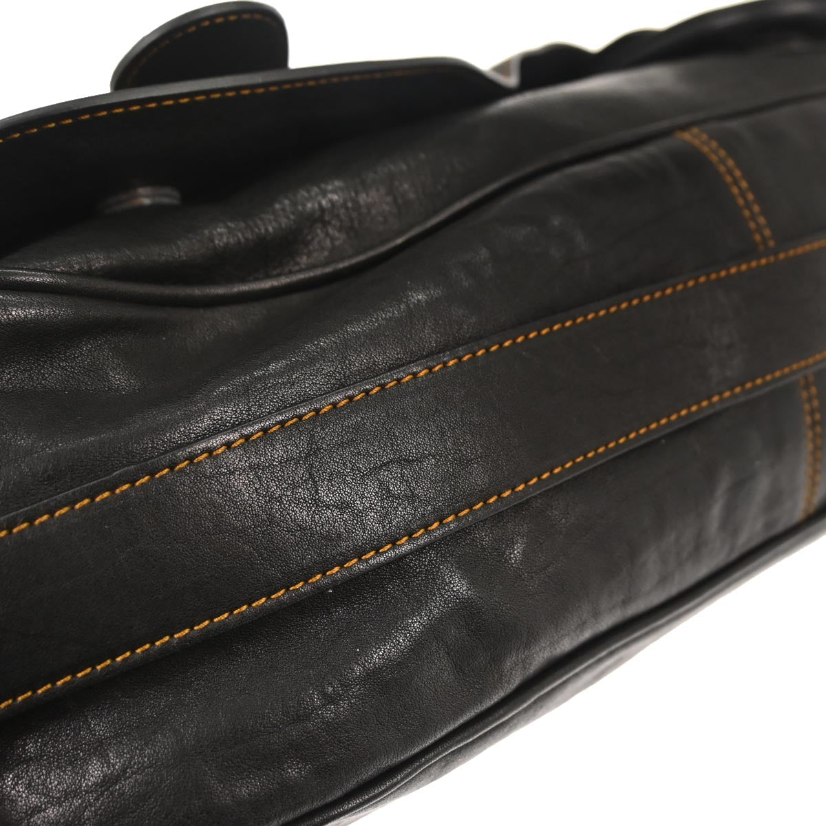 Christian Dior Black Gaucho Crossbody Bag