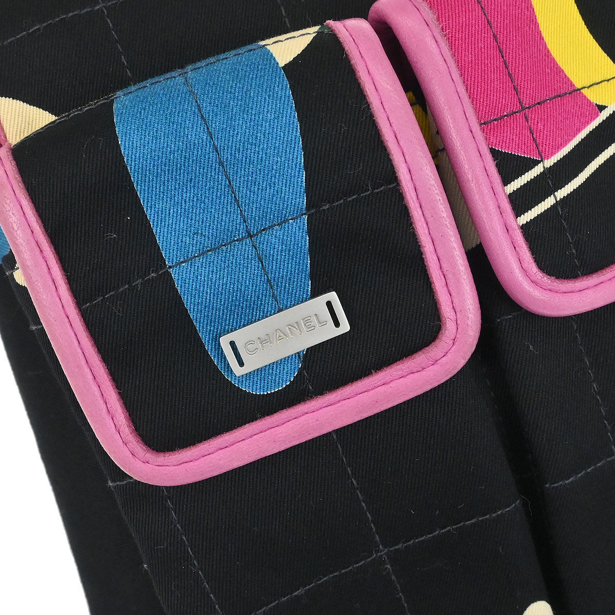 Chanel 2000-2002 Black Straight Flap Choco Bar Mademoiselle Lock Shoulder Bag