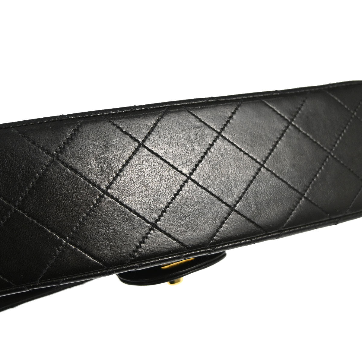 Chanel 1994-1996 Black Lambskin Small Classic Double Flap Shoulder Bag