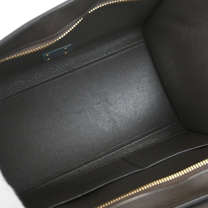 Celine Brown Leather Trapeze 2way Shoulder Handbag