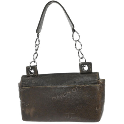 Chanel 2003-2004 Brown Calfskin Graffiti Handbag