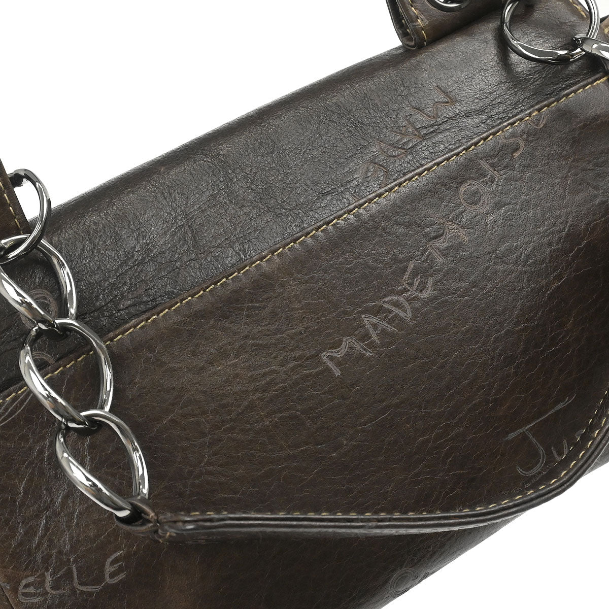 Chanel 2003-2004 Brown Calfskin Graffiti Handbag