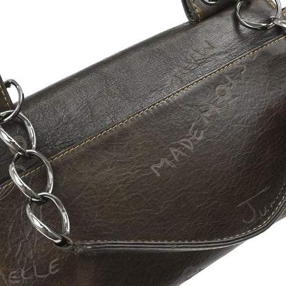 Chanel 2003-2004 Brown Calfskin Graffiti Handbag