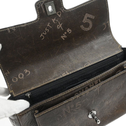 Chanel 2003-2004 Brown Calfskin Graffiti Handbag