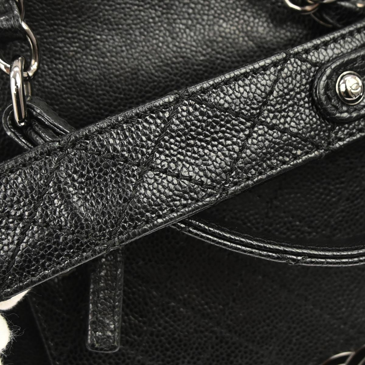 Chanel Black Caviar Skin Handbag
