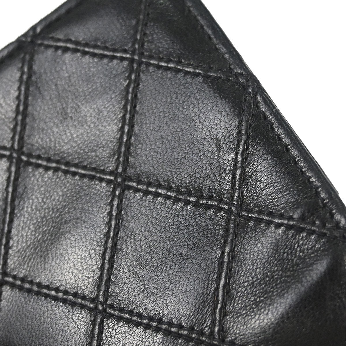 Chanel 1991-1994 Black Lambskin Bicolore Wallet Coin Purse