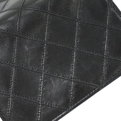 Chanel 1991-1994 Black Lambskin Bicolore Wallet Coin Purse