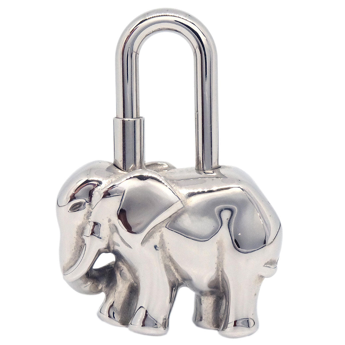 Hermes 1988 Elephant Cadena Silver Small Good