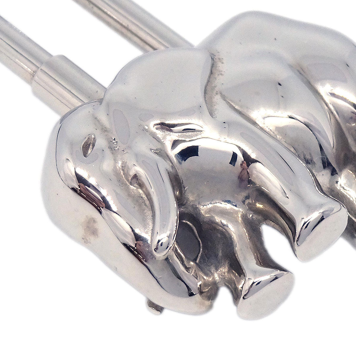 Hermes 1988 Elephant Cadena Silver Small Good