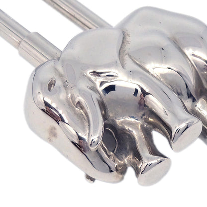 Hermes 1988 Elephant Cadena Silver Small Good