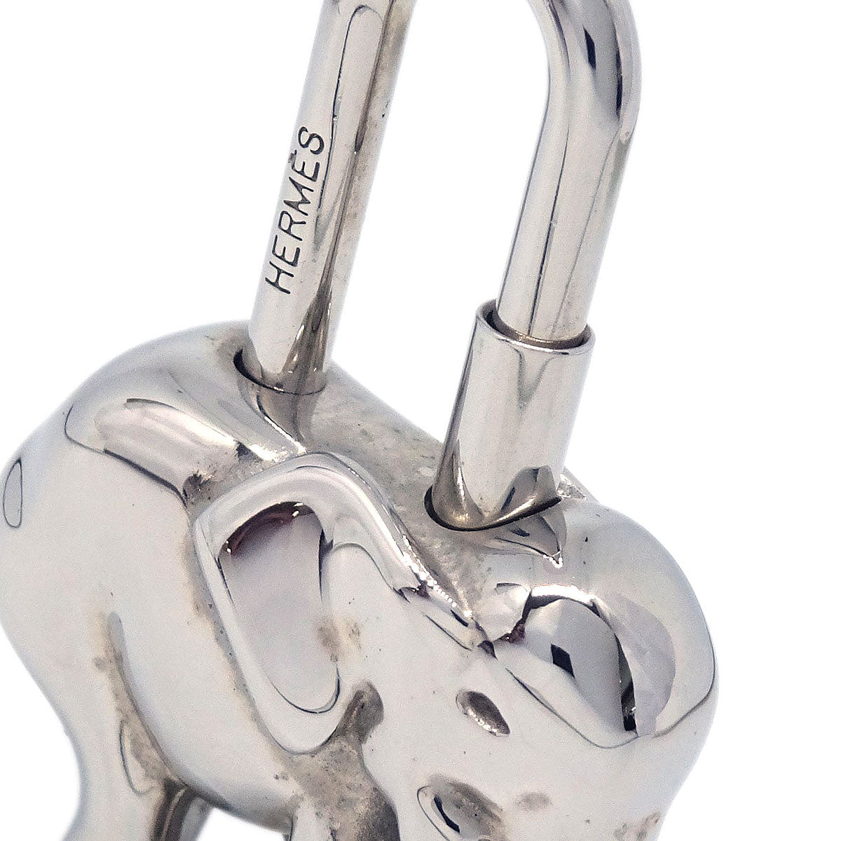 Hermes 1988 Elephant Cadena Silver Small Good