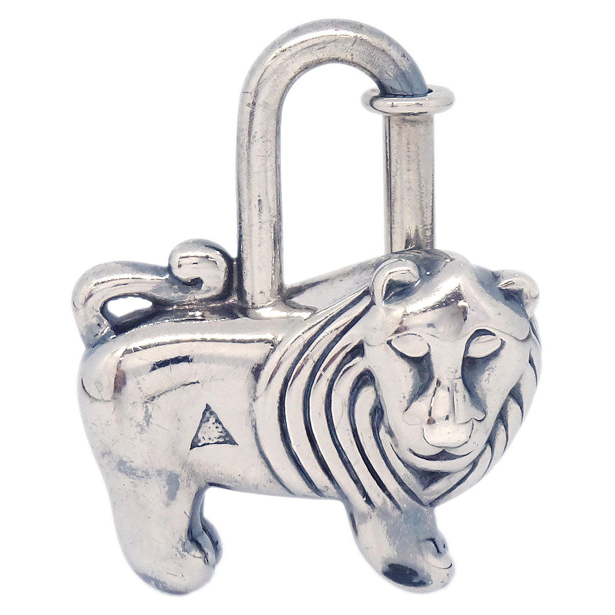 Hermes I'Afrique Lion 1997 Cadena Silver Small Good
