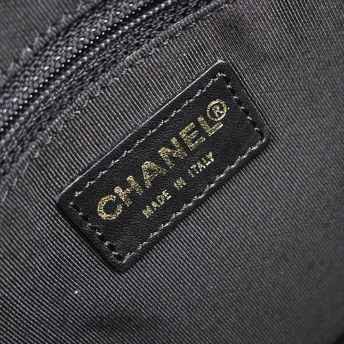 Chanel 2002-2003 Black Caviar Skin Petite Timeless Tote PTT Chain Handbag