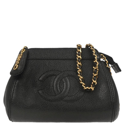 Chanel Black Caviar Skin Shoulder Bag